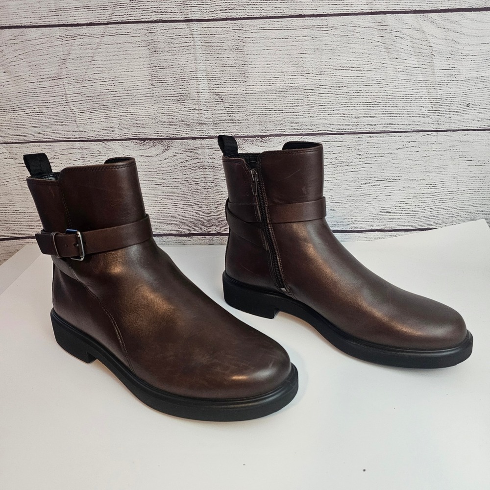 ECCO Women's 10 - 10.5 (EU 41) Metropole Amsterdam Leather Jodhpur Boots Brown